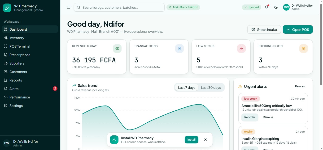 Pharmacy Management System project preview
