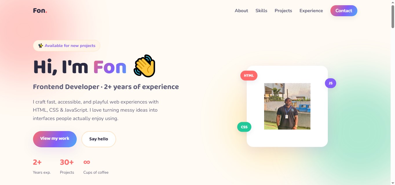 Portfolio Website project preview